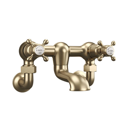 Crosswater Belgravia Wall Mounted Bath Filler Tap (Crosshead, Br Brass).