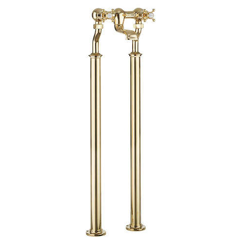 Crosswater Belgravia Bath Filler Tap With Legs (Crosshead, Unlac Brass).