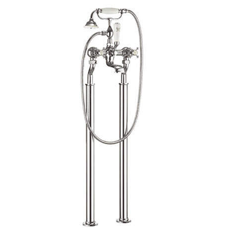 Crosswater Belgravia Bath Shower Mixer Tap With Legs (C Head, Chrome).