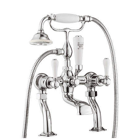 Crosswater Belgravia Bath Shower Mixer Tap (Lever, Chrome).