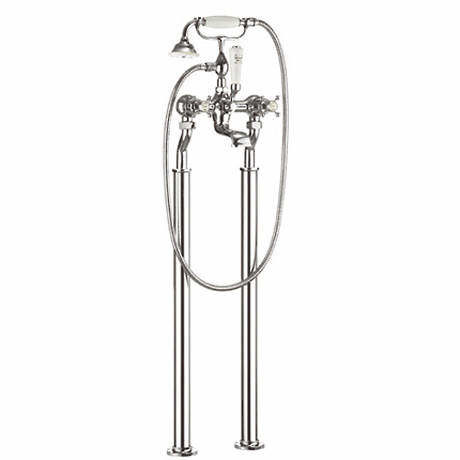 Crosswater Belgravia Bath Shower Mixer Tap With Legs (X-Head, Br Nickel).