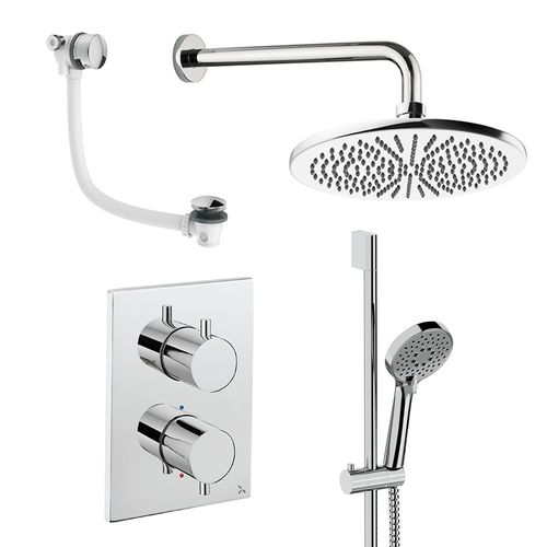 Crosswater MPRO Crossbox Shower Set 10 300mm Head & Wall Arm (Chrome).