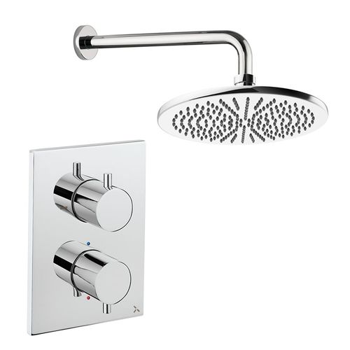 Crosswater MPRO Crossbox Shower Set 1 300mm Head & Wall Arm (Chrome).