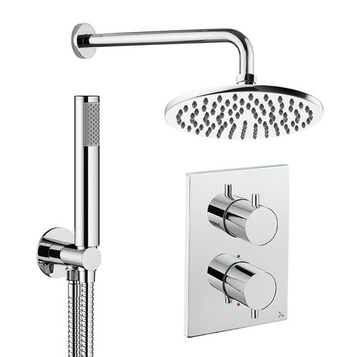 Crosswater MPRO Crossbox Shower Set 3 200mm Head & Handset (Chrome).