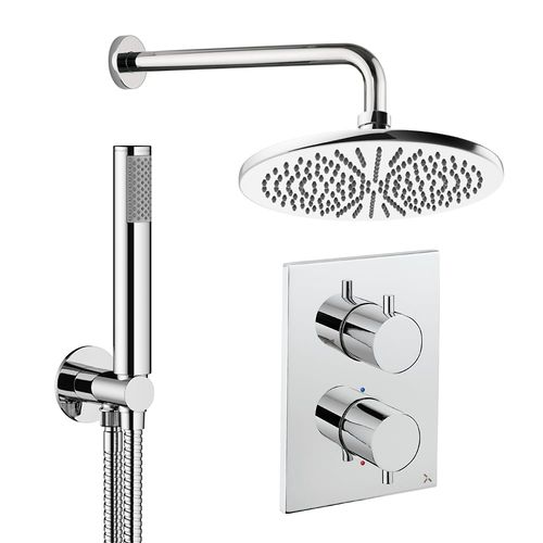 Crosswater MPRO Crossbox Shower Set 3 300mm Head & Handset (Chrome).