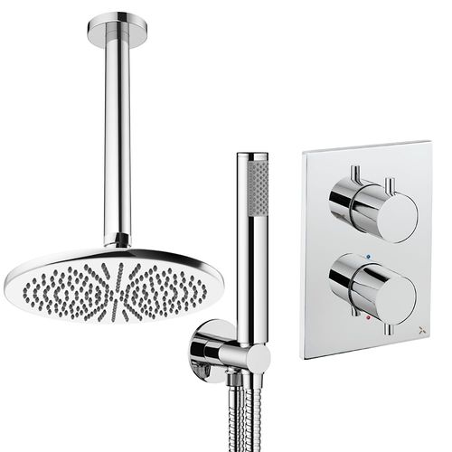 Crosswater MPRO Crossbox Shower Set 3 300mm Head & Handset (Chrome).