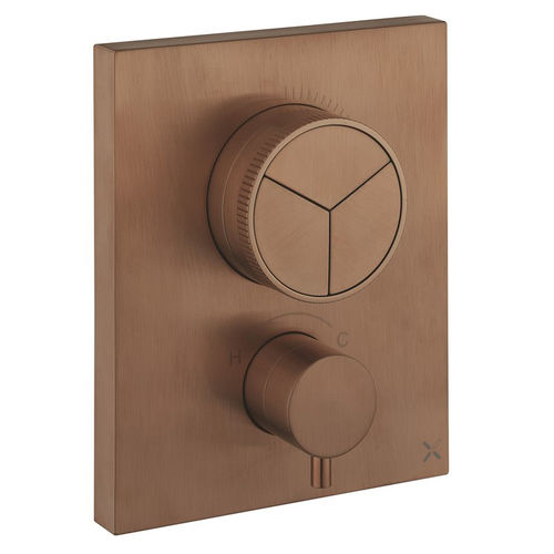 Crosswater MPRO Crossbox Push 3 Outlet Shower Valve (Br Bronze).