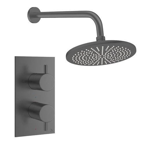 Crosswater MPRO Design Shower Set 1,  300mm Head & Wall Arm (Slate).
