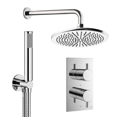Crosswater MPRO Design Shower Set 3,  300mm Head & Handset (Chrome).