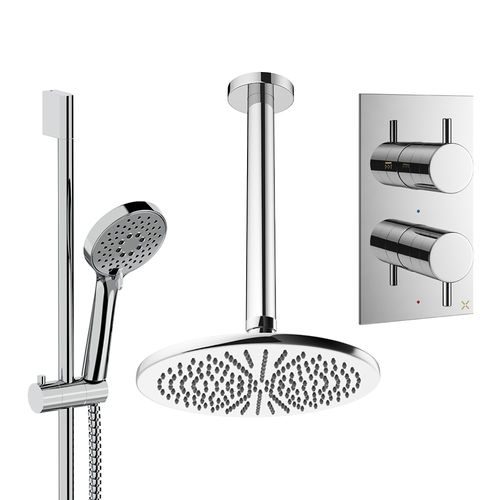 Crosswater MPRO Design Shower Set 4, 300mm Ceiling Head & Slide Rail (Chrome).