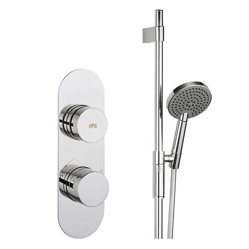 Crosswater Dial Central Thermostatic Shower Valve & Slide Rail Kit (1 Outlet).