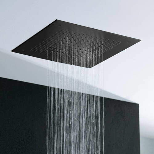 Crosswater Tranquil 380 Multi Flow Recessed Shower Head (M Black).