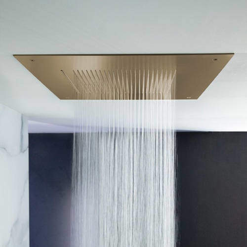 Crosswater Tranquil 500 Recessed Shower Head (Brushed Brass).