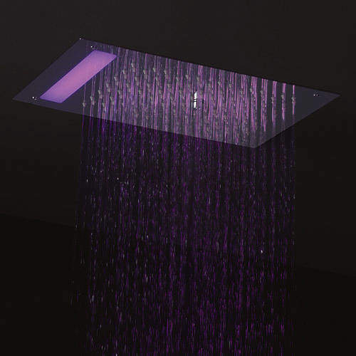 Crosswater Illuminated Revive Mini Shower Head & LED Lights (300x200mm).