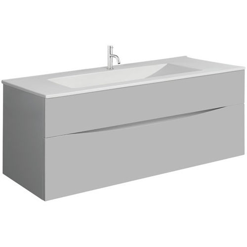 Crosswater Glide II Vanity Unit With Ceramic Basin (1000mm, Storm Grey, 1TH).