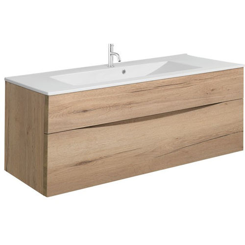 Crosswater Glide II Vanity Unit With Ceramic Basin (1000, Windsor Oak, 1TH).