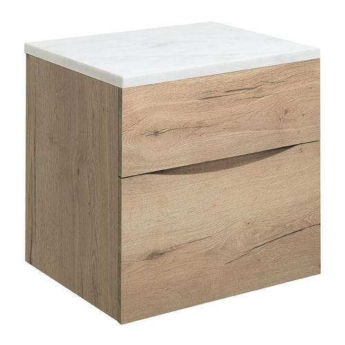 Crosswater Glide II Vanity Unit With Marble Worktop (500mm, Windsor Oak).