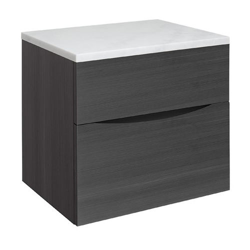 Crosswater Glide II Vanity Unit With Marble Worktop (600mm, Steelwood).