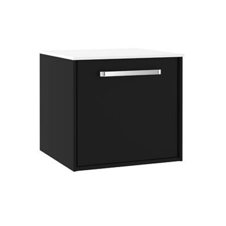 Crosswater Infinity Vanity Unit With White Top (500mm, Matt Black).