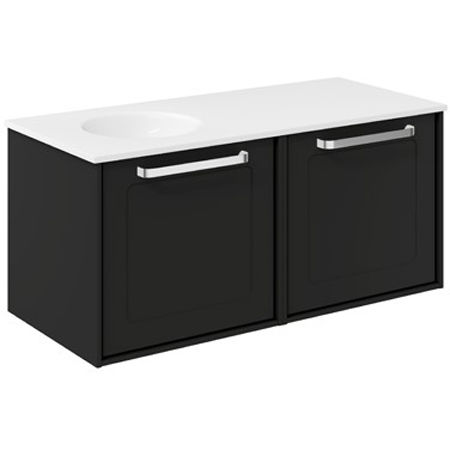 Crosswater Infinity Framed Vanity With LH Basin (1000mm, M Black).