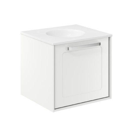 Crosswater Infinity Framed Vanity With Basin (500mm, Matt White).