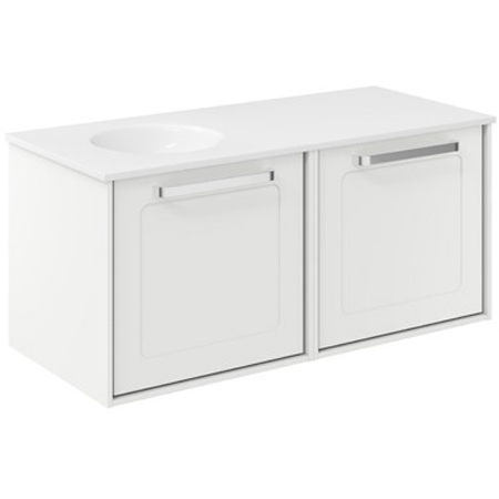 Crosswater Infinity Framed Vanity With LH Basin (1000mm, M White).