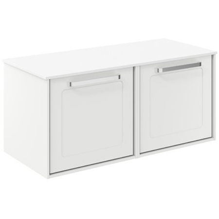 Crosswater Infinity Framed Vanity With White Top (1000mm, Matt White).