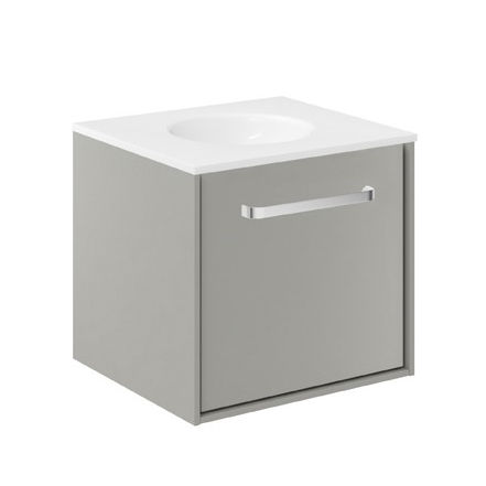 Crosswater Infinity Vanity Unit With Basin (500mm, Storm Grey Matt).