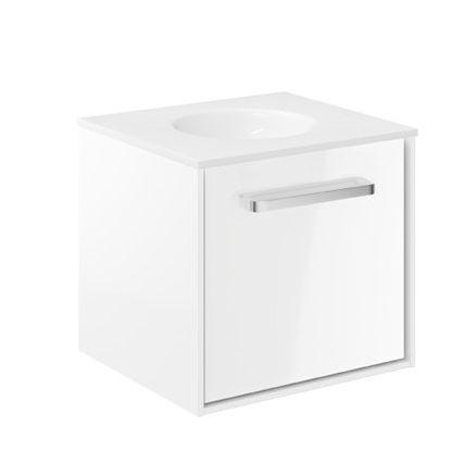 Crosswater Infinity Vanity Unit With Basin (500mm, White Gloss).