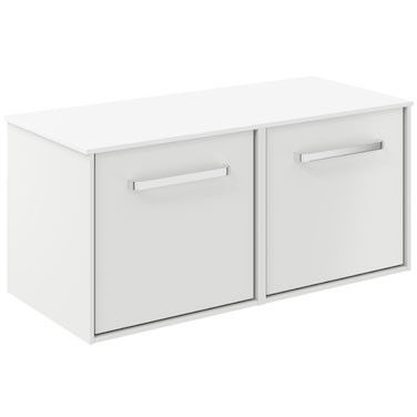 Crosswater Infinity Vanity Unit With White Top (1000mm, White Matt).