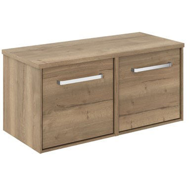 Crosswater Infinity Vanity Unit With Windsor Oak Top (1000mm, Windsor Oak).