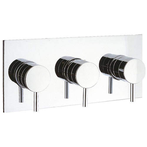 Crosswater Kai Lever Showers Thermostatic Shower Valve (3 Outlets, Chrome).