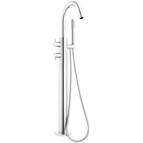 Crosswater Kai Lever Showers Thermostatic Floor Standing Bath Shower Mixer Tap.