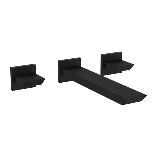 Crosswater Limit 3 Hole Wall Mounted Basin Mixer Tap (Matt Black).