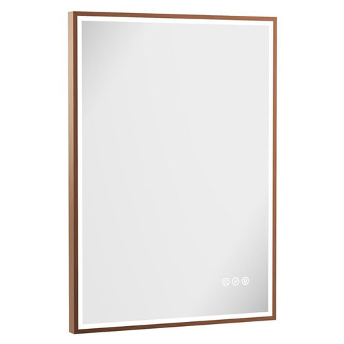 Crosswater MPRO LED Mirror 600x800mm (Brushed Bronze Frame).