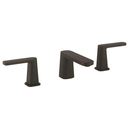 Crosswater Marvel 3 Hole Basin Mixer Tap (Matt Black).