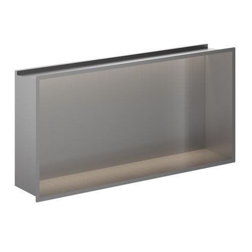 Crosswater Shower Niches Shower Niche With LED Light (610x305x80mm, Nickel).