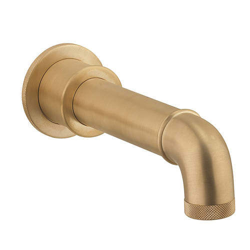 Crosswater Industrial Bath Spout (Unlacquered Brushed Brass).