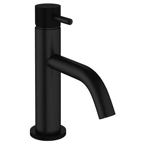 Crosswater MPRO Basin Mixer Tap With Knurled Handle (Matt Black).