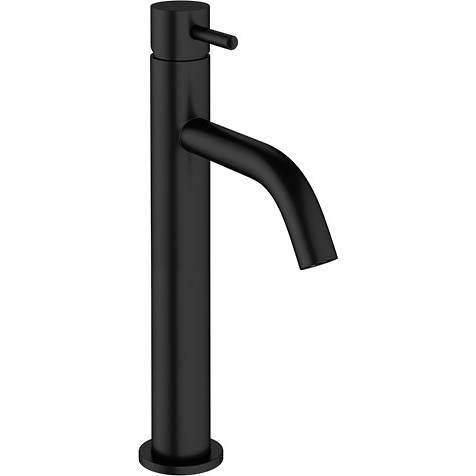 Crosswater MPRO Tall Basin Mixer Tap With Lever Handle (Matt Black).