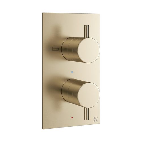 Crosswater MPRO Thermostatic Bath Shower Valve (2 Way, Br Brass).