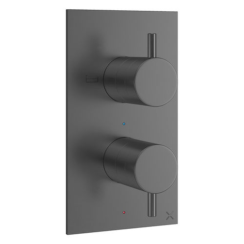 Crosswater MPRO Thermostatic Bath Shower Valve (2 Way, Slate).