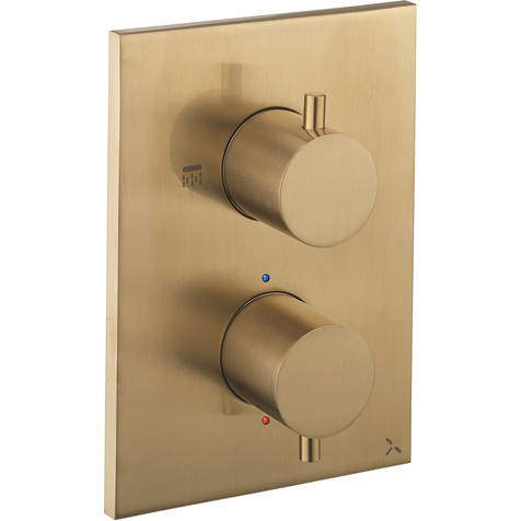 Crosswater MPRO Crossbox 1 Outlet Shower Valve (Brushed Brass).