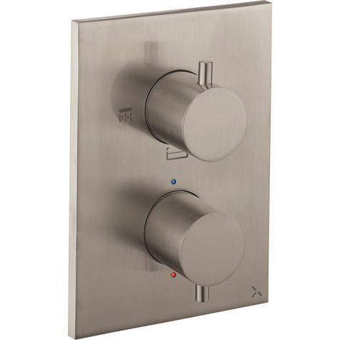 Crosswater MPRO Crossbox 3 Outlet Shower / Bath Valve (Brushed Steel).