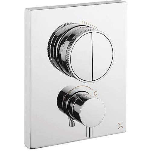 Crosswater MPRO Crossbox Push 2 Outlet Shower Valve (Chrome).