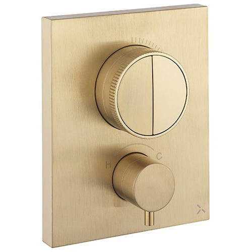 Crosswater MPRO Crossbox Push 2 Outlet Shower Valve (Br Brass).