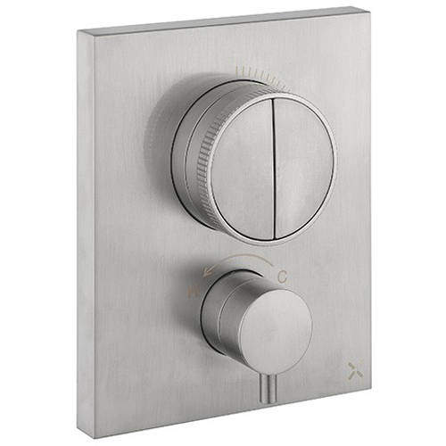 Crosswater MPRO Crossbox Push 2 Outlet Shower Valve (S Steel).