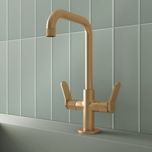 Crosswater Calix Mono Basin Mixer Tap With Lever Handles (Br Brass).
