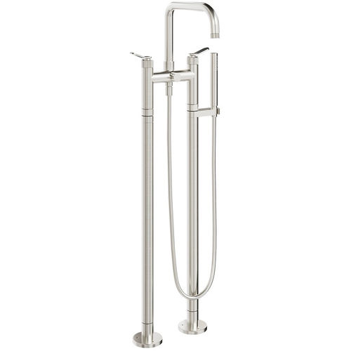 Crosswater Calix Floorstanding Bath Shower Mixer Tap (Br Metallic).