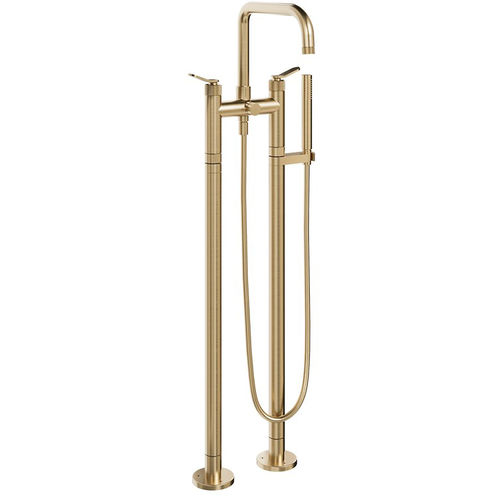 Crosswater Calix Floorstanding Bath Shower Mixer Tap (Br Brass).